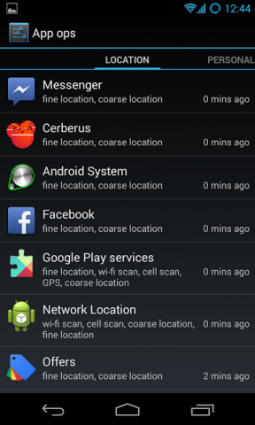 Privacy Guard 2.0 - Historyfunktion (Bild: Cyanogenmod)